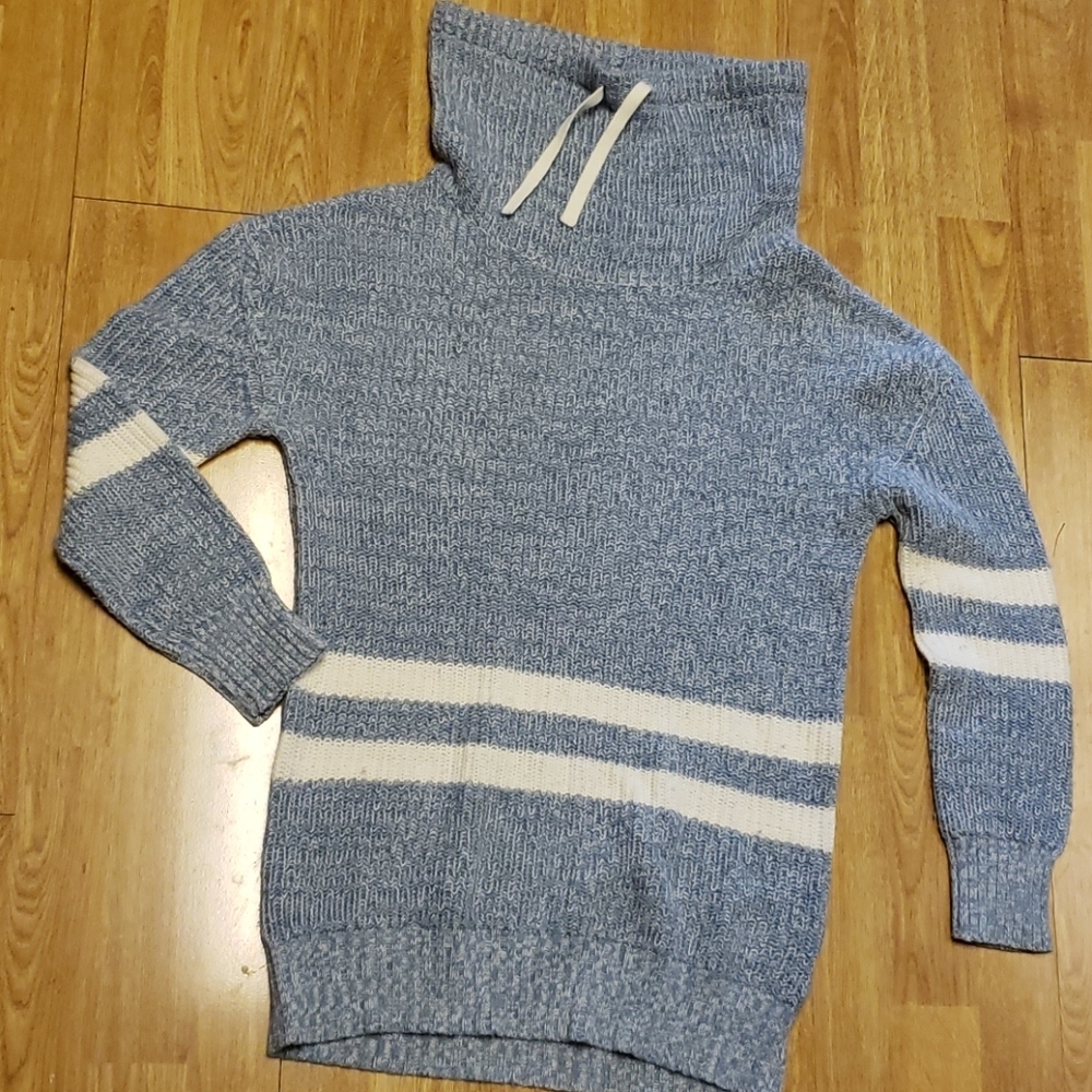 Light blue funnel neck sweater size small